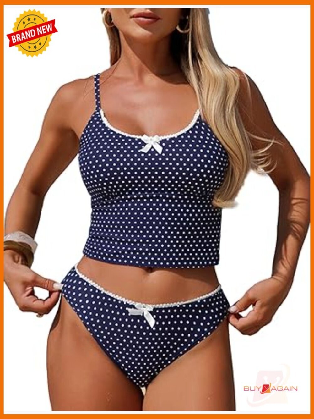 Tankini Swimsuits Tummy Control High Cut 2 Piece Bathing Suit Set